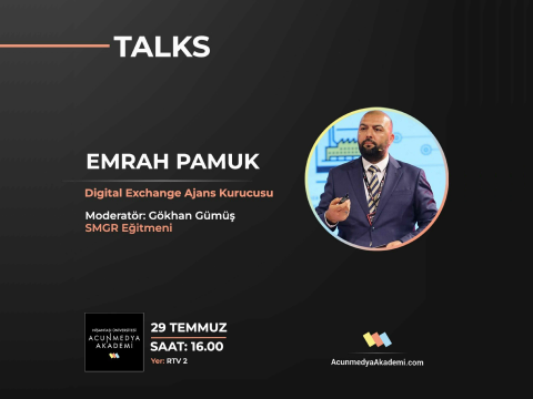 Our company's Founding Partner and CEO Emrah Pamuk is the guest of Acunmedya Akademi Talks.